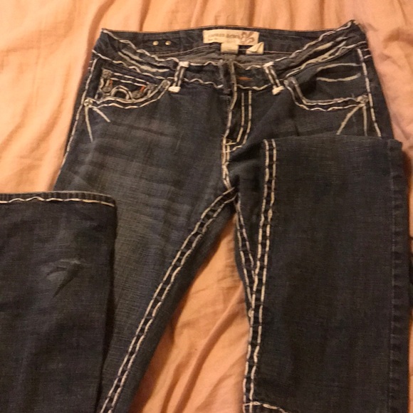 Laguna Beach Jeans with thick white stitching - Picture 2 of 5